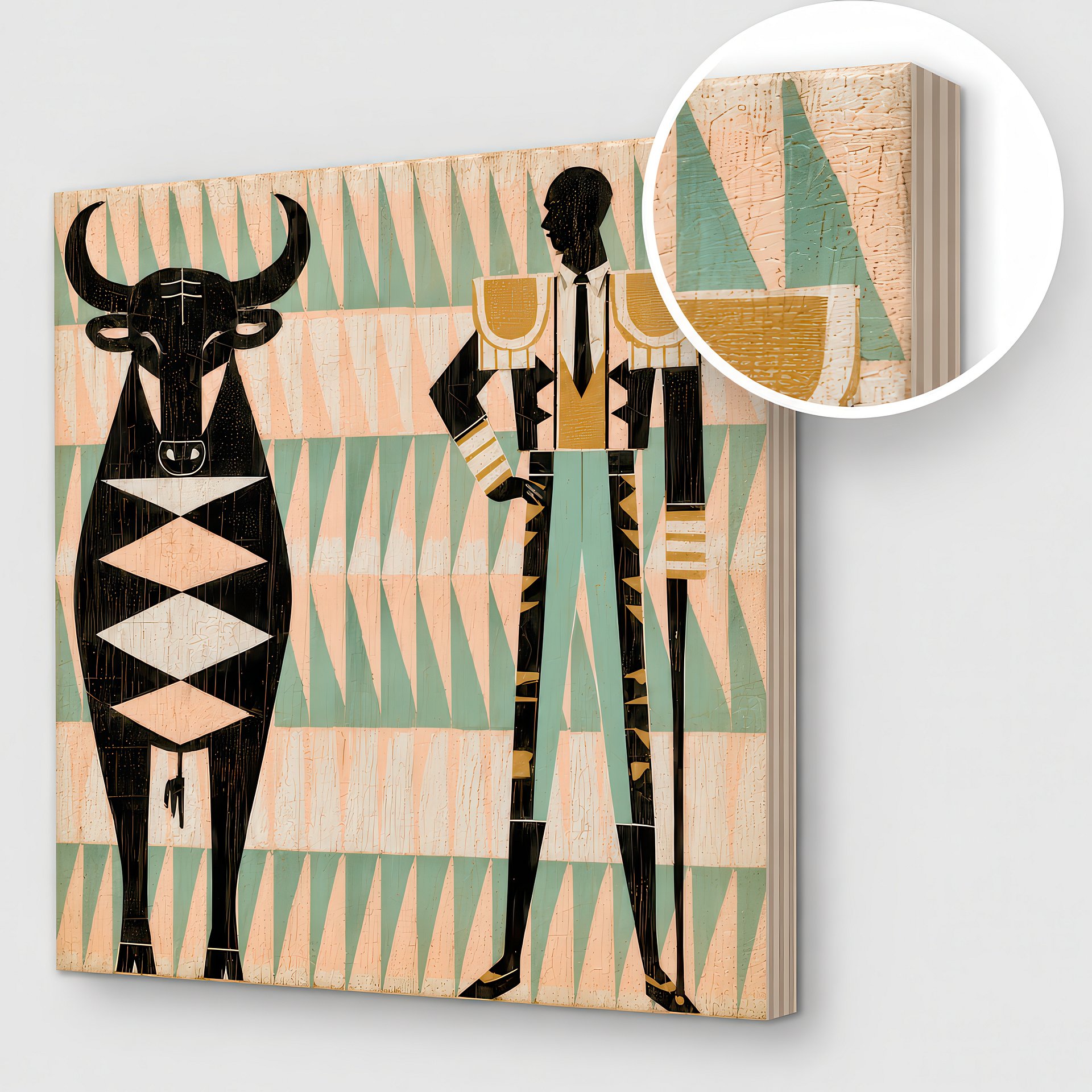 Birch Wood Folk Art | ¡Hablemos!| Wall Decor | 24x24″ (60x60 cm) product image (5)