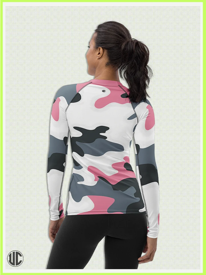 Bubblegum Pink Urban Camo - Women’s Rash Guard product image (2)