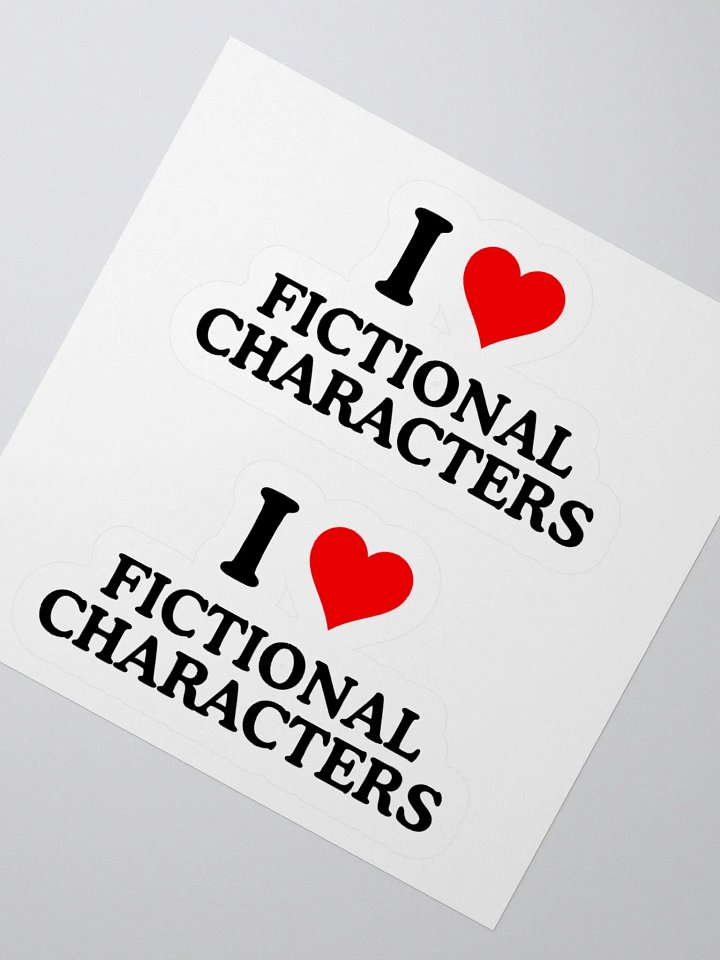 I <3 Fictional Characters Sticker Sheet product image (2)
