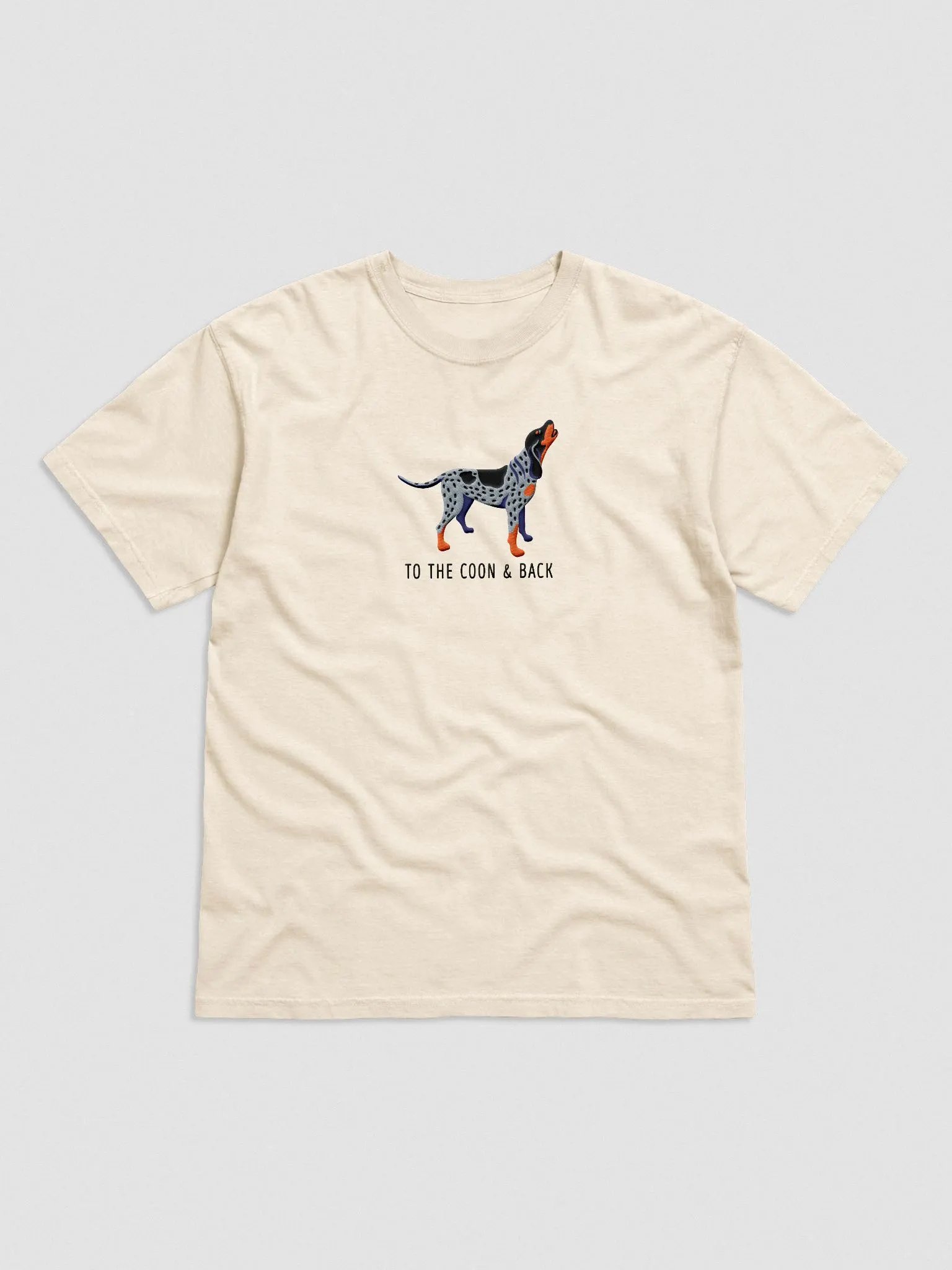 To the Coon and Back T-Shirt(Embroidered) of a Bluetick Coonhound product image (4)
