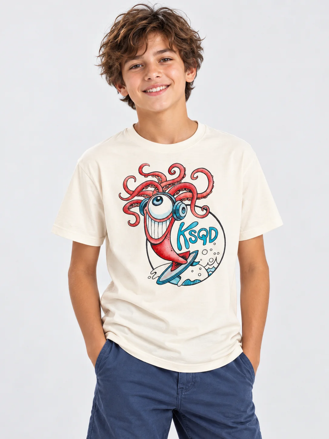 KSQD 2026 Winning Design – Squid & Ocean Kids' T-Shirt product image (1)