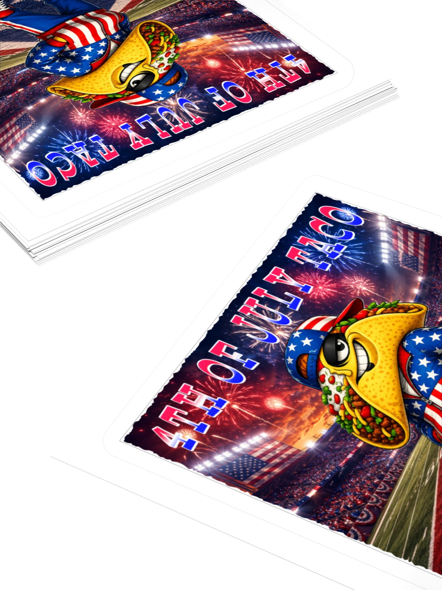 4th of July Taco Kiss Cut Sticker - The Taco family collection product image (11)
