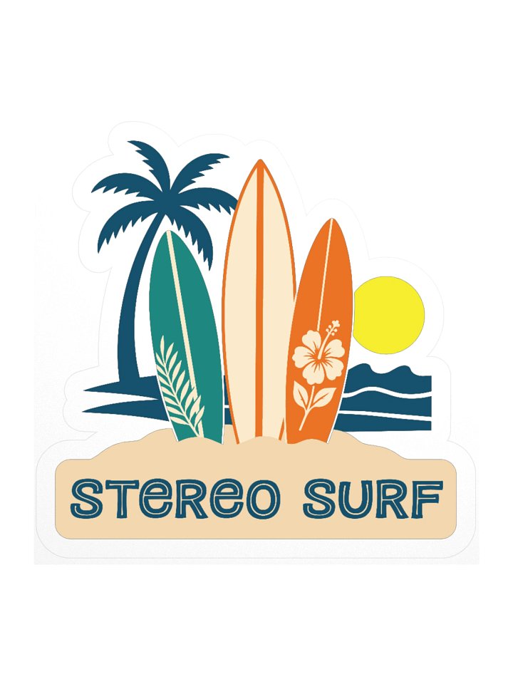 Three Boards Stereo Surf Sticker product image (1)