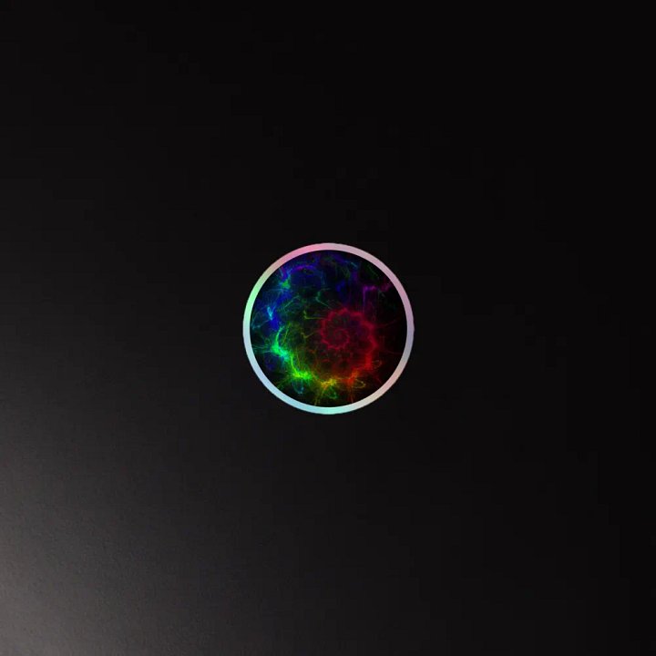 Fractal Chakra Kiss-Cut Holographic Sticker product image (2)
