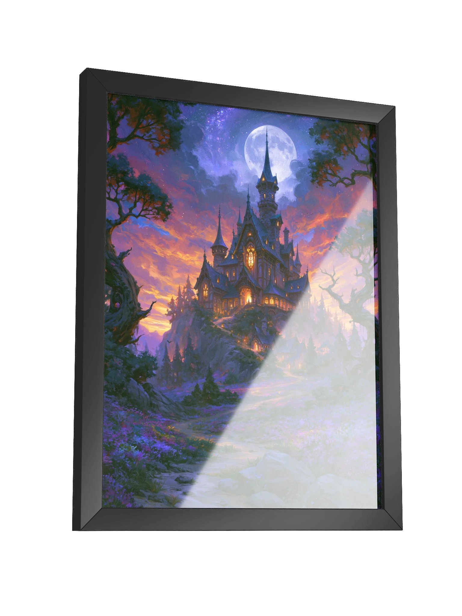 Moonlit Gothic Manor Framed Art Print — The Moonlit Manor product image (7)