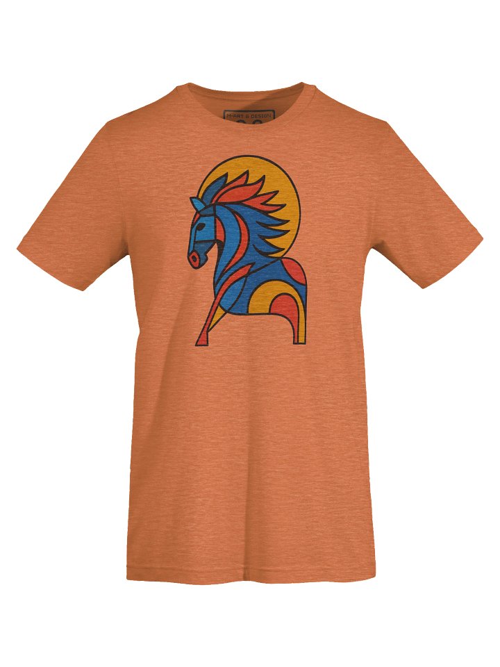 Stallion Crest – Cubist Stallion Tee - Modern Geometric Horse Art Shirt by M‑Art and Design product image (1)