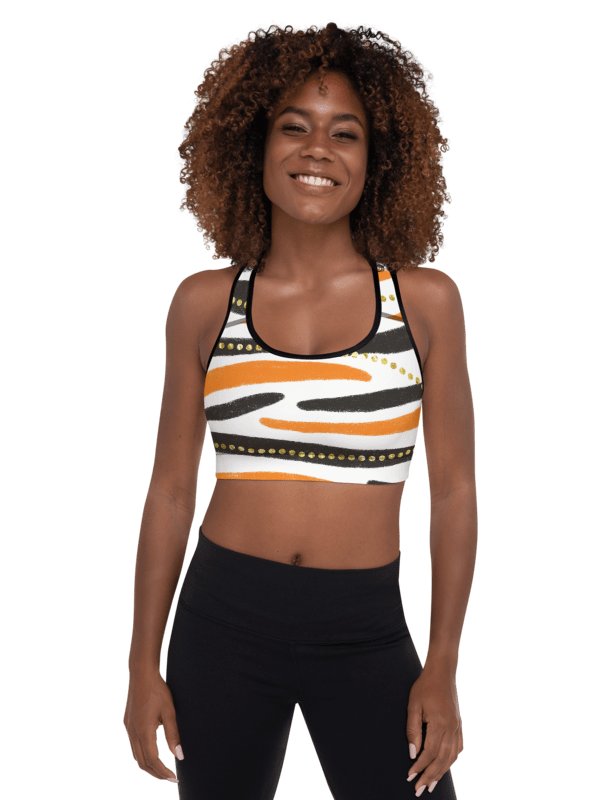 Wild Orange Padded Sports Bra product image (2)
