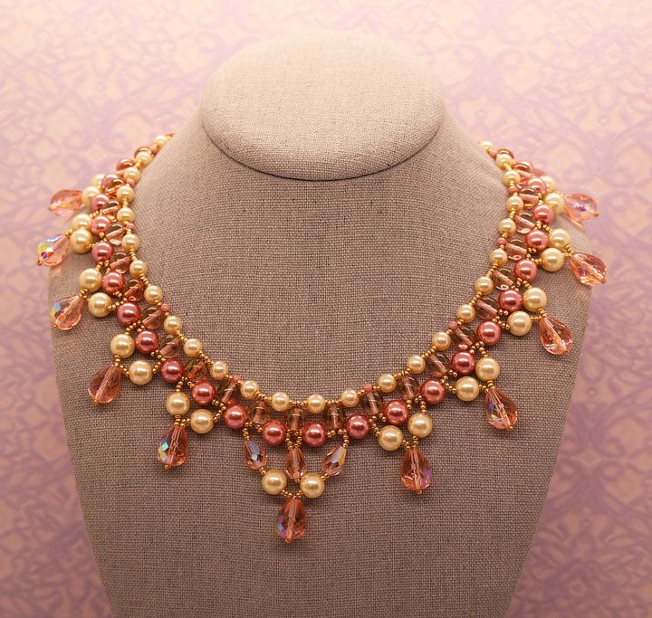 Pink Layered Pearl Necklace product image (1)
