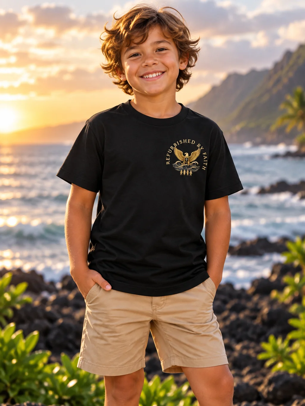 Golden Eagle T-Shirt — Isaiah 43:2 product image (2)