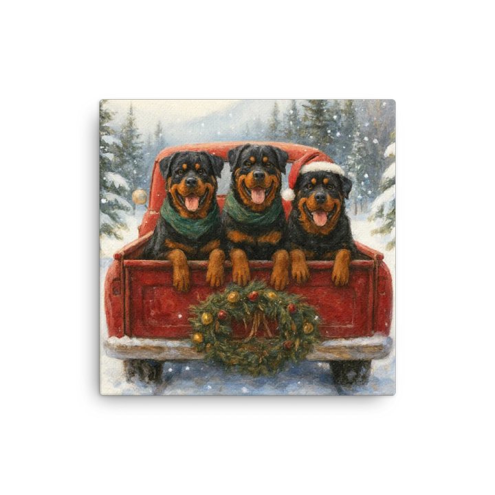 Rottweiler Winter Wonderland PawsCanvas product image (2)
