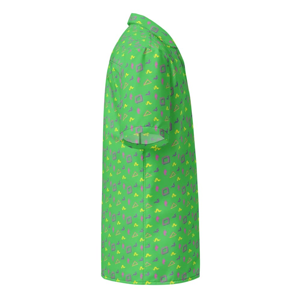 Oh Worm green pattern button down shirt product image (6)