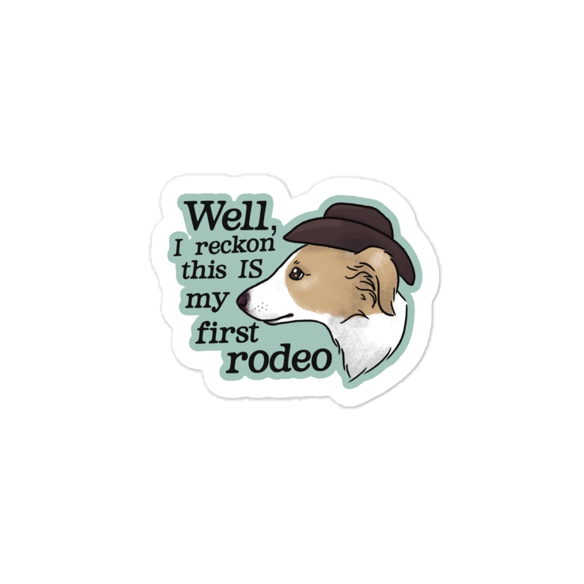 First Rodeo Puppy - Cream and White - Sticker product image (1)