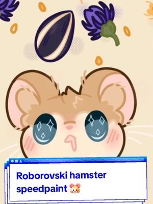Quick and simple speedpaint of a Roborovski dwarf hamster🌻  Did you know that Roborovski hamsters are the smallest hamsters in the world?🥹🐹  merch can be found in my bio🐹💙 #goweeyums #kawaii #hamster #kawaiiart #clipstudiopaint 