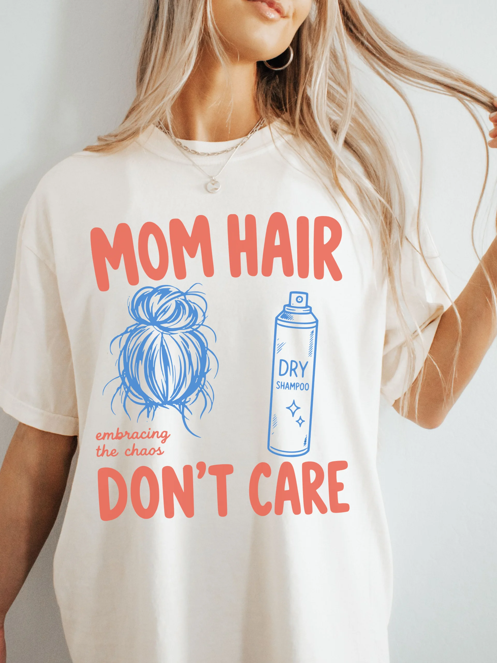 Mom Hair Don't Care - Red/Blue product image (1)