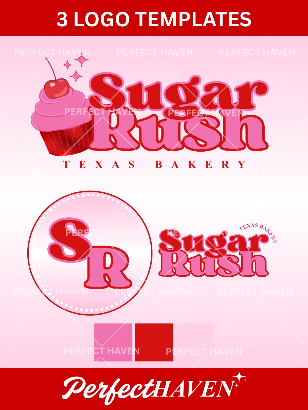 Sugar Rush Bakery Theme Branding Set - Easy Edit in Canva product image (2)