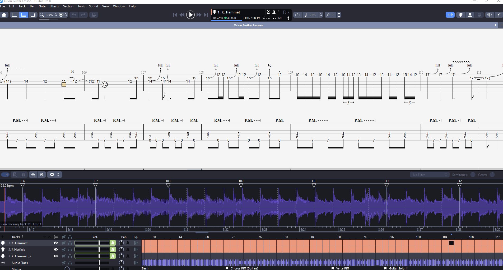Orion PDF TAB + Backing Track MP3 product image (3)
