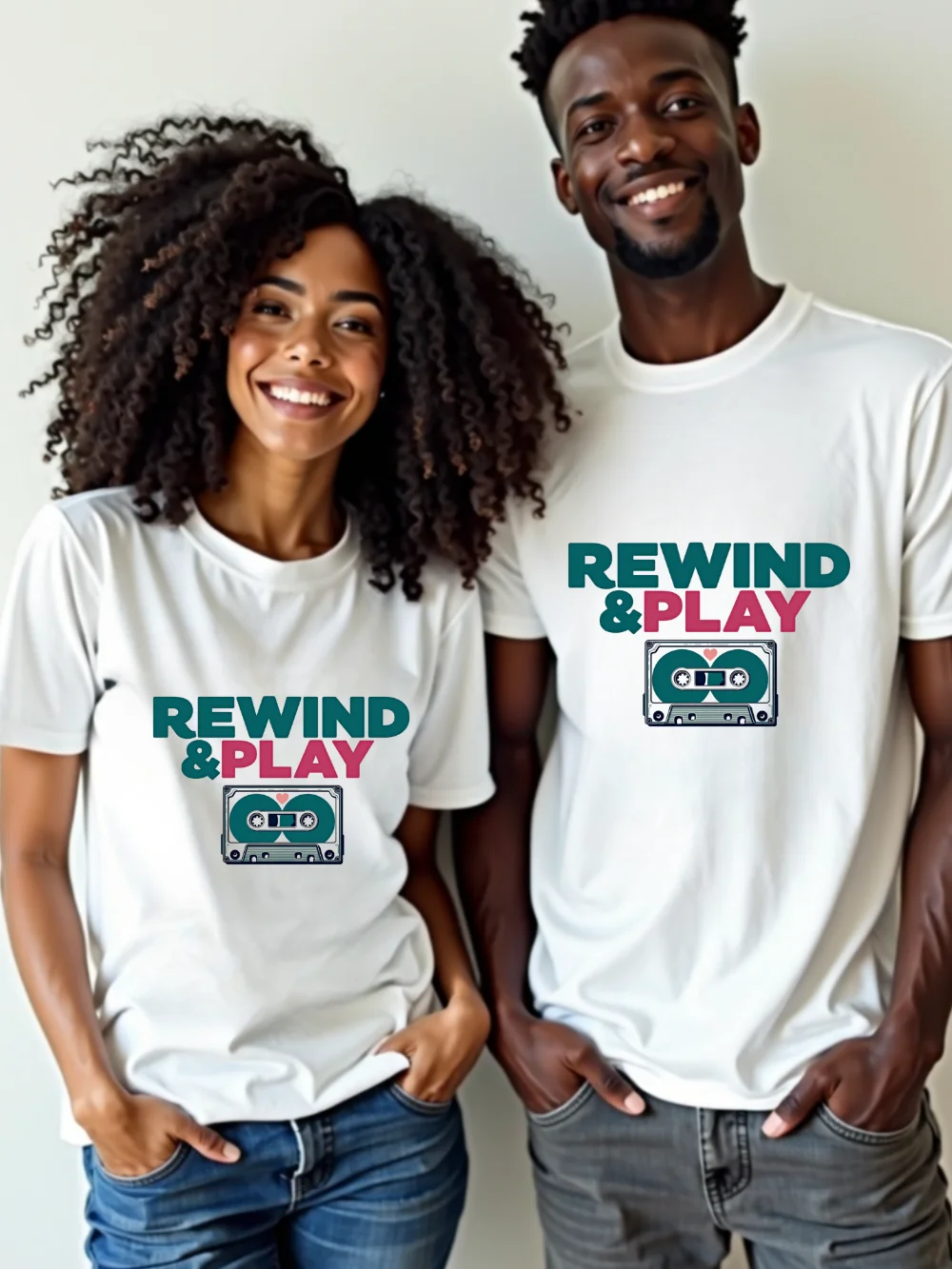 Rewind & Play Cassette Heart T-Shirt product image (62)