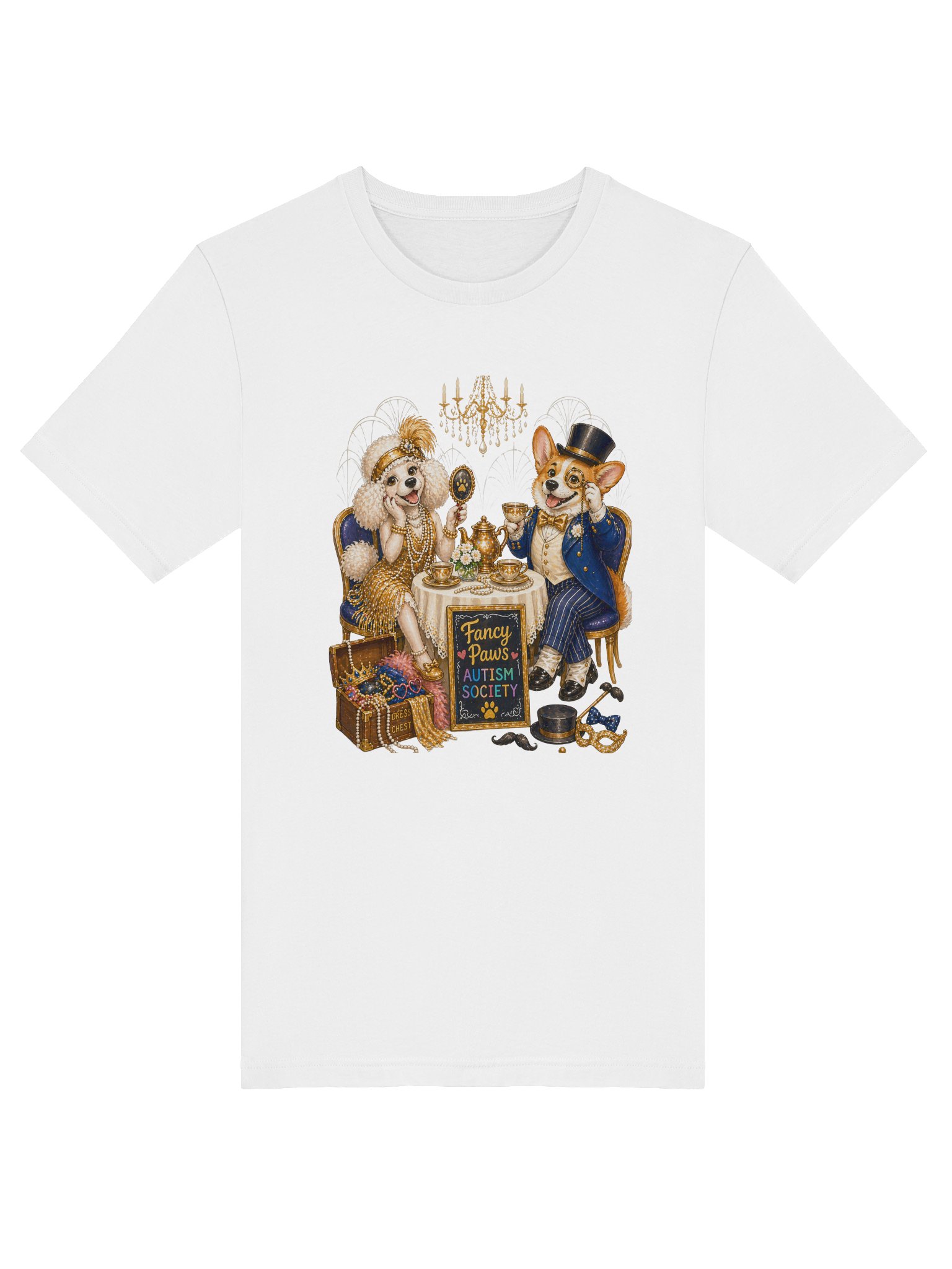 Fancy Paws Autism Society Tee – Blue & Gold Edition product image (5)