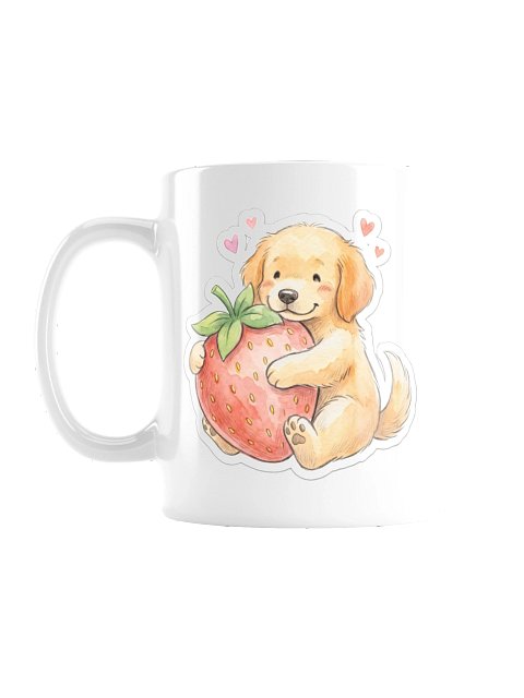 Strawberry Hug Golden Mug