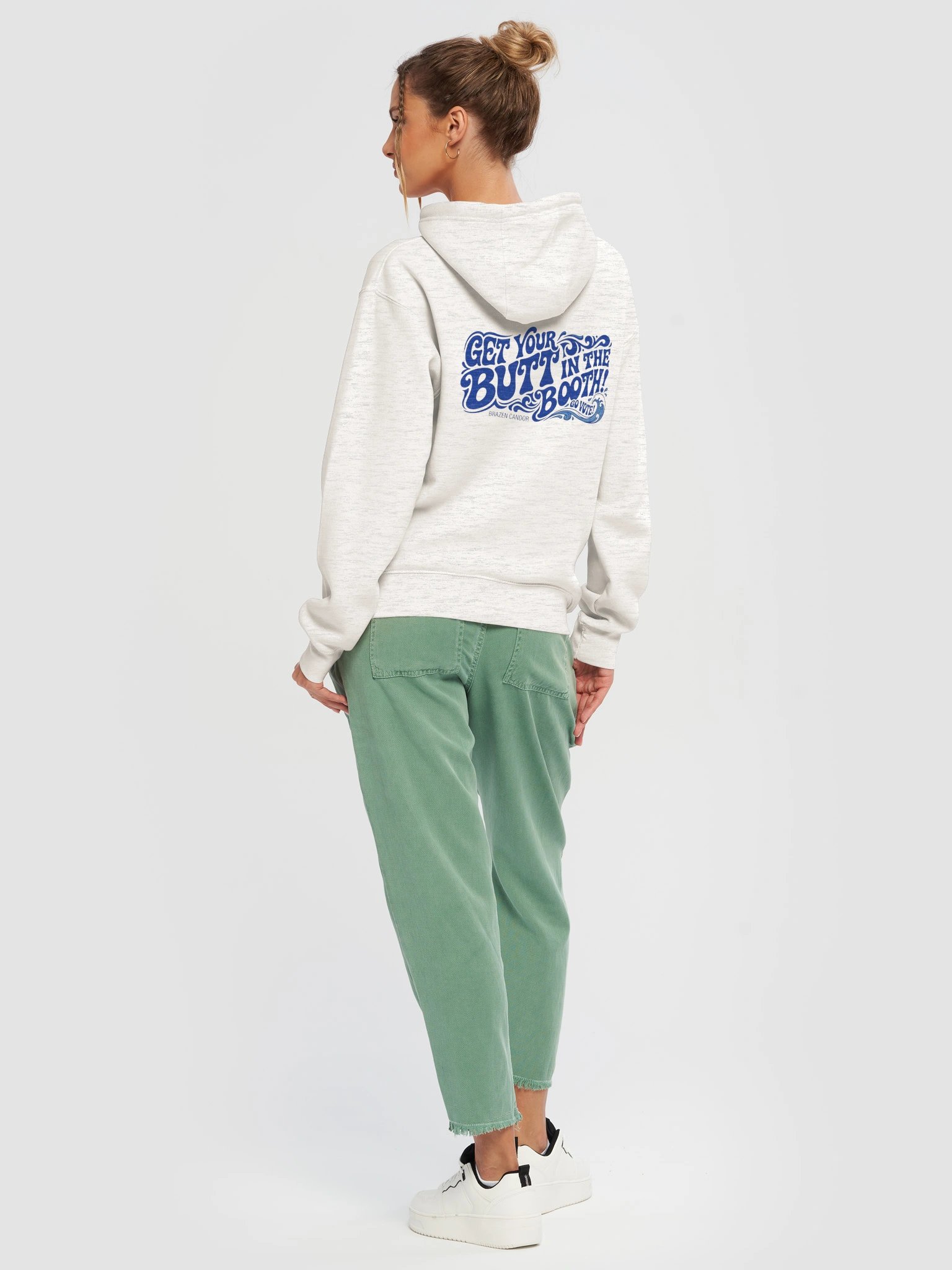 Brazen Candor – Get Your Butt in the Booth! Hoodie - Vote 2026 Blue Wave product image (5)