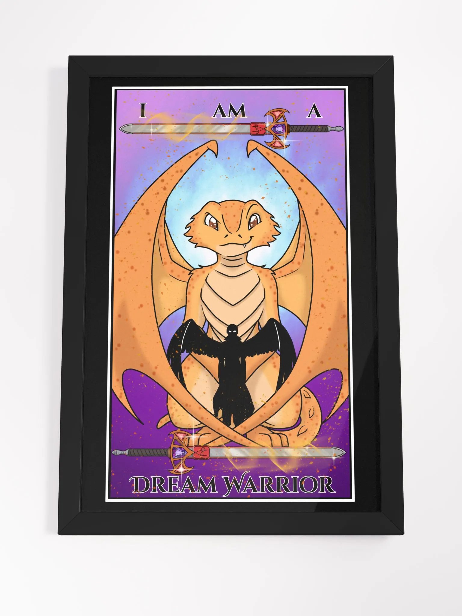 Day of the Dragon "Strength" Tarot Card Framed Poster product image (4)