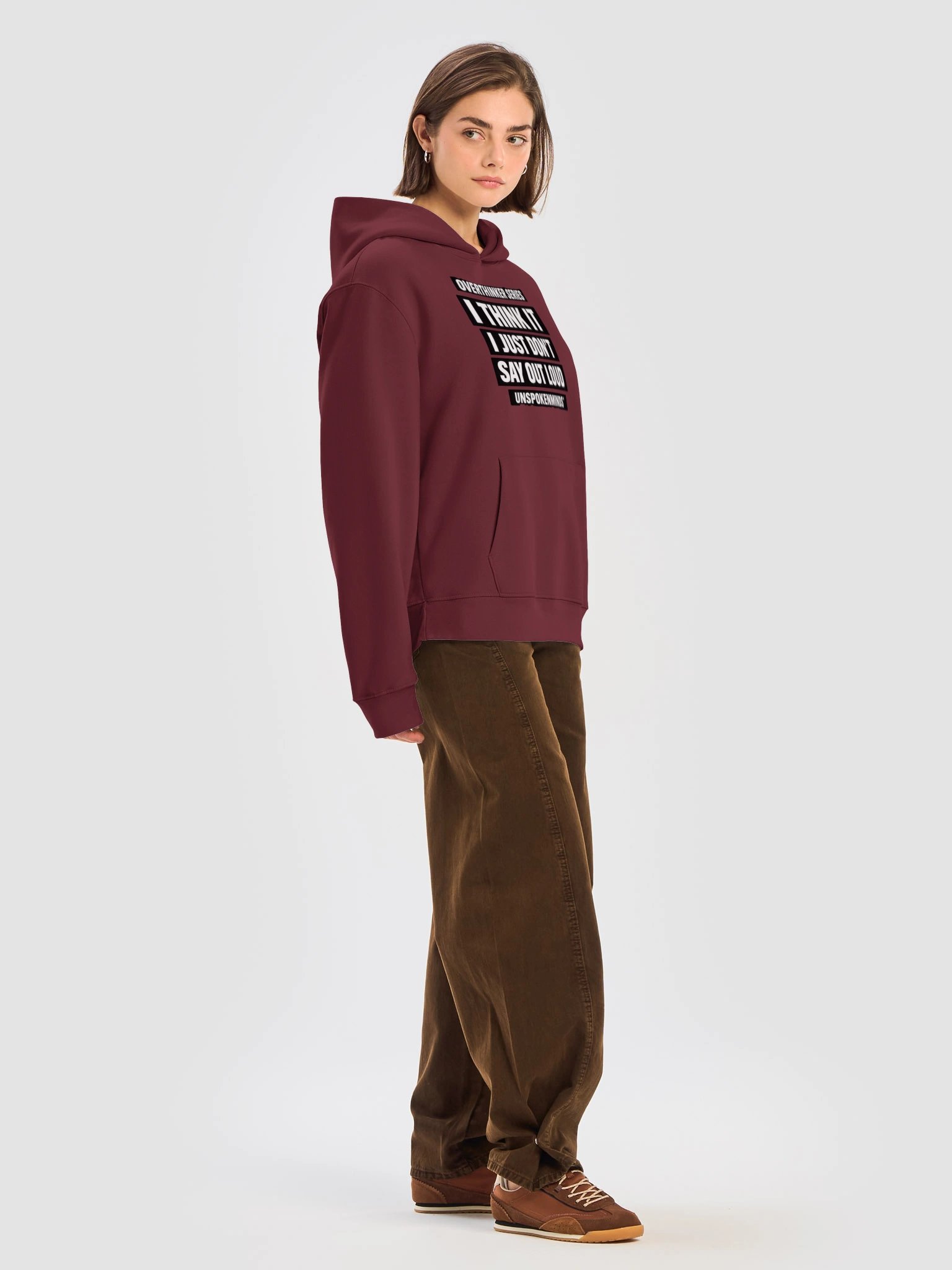 UnspokenMinds® Overthinker Series Hoodie — “I Think It, I Just Don’t Say It” product image (7)