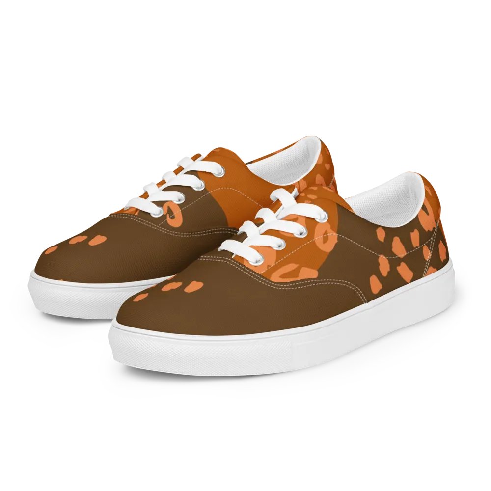 Organic Orange Leopard Print Canvas Shoes product image (6)