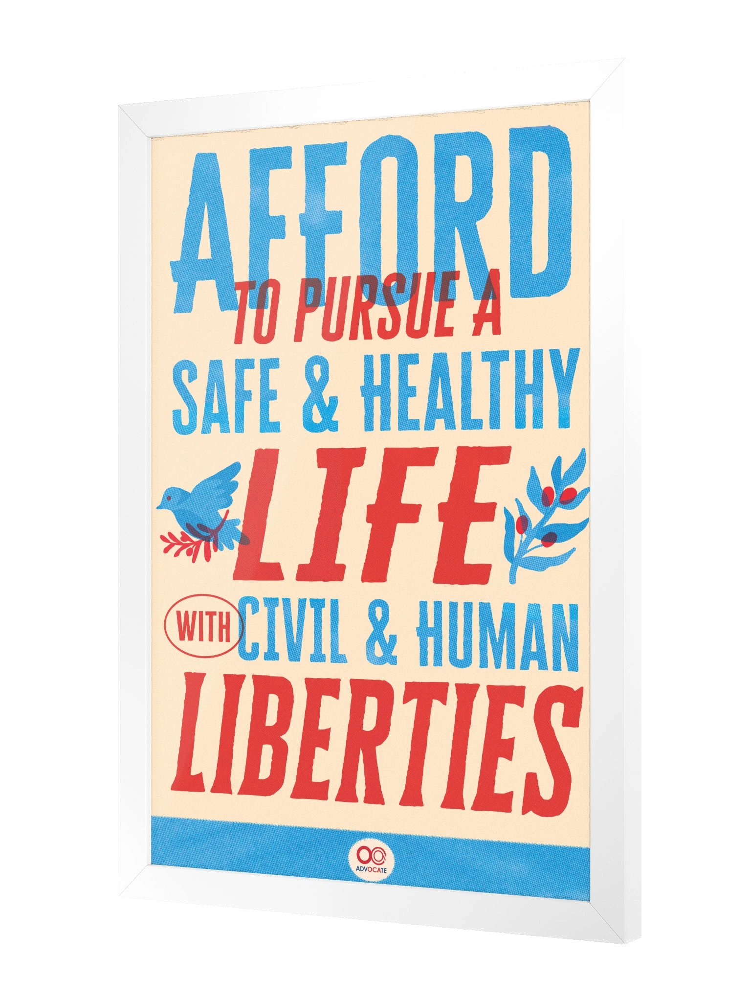 Framed Affordability Poster (Blue Version) product image (3)