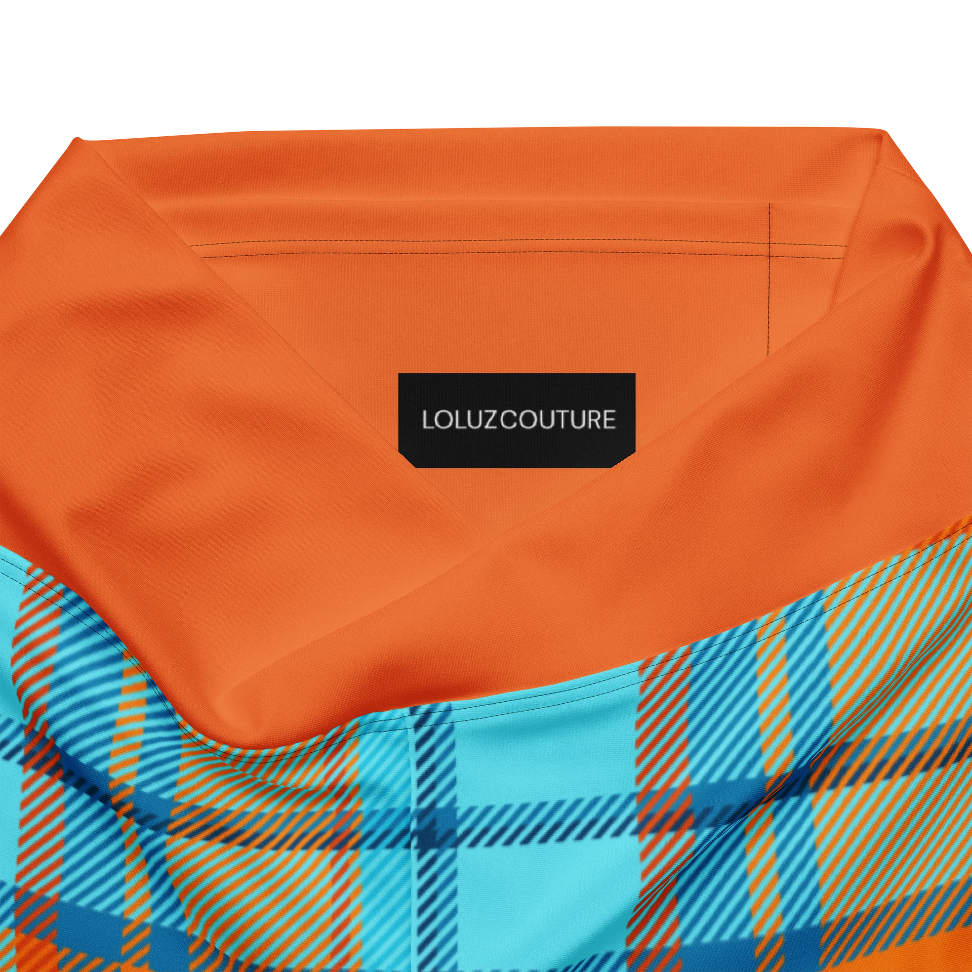 Retro Orange Plaid High-Waisted Flared Leggings product image (11)