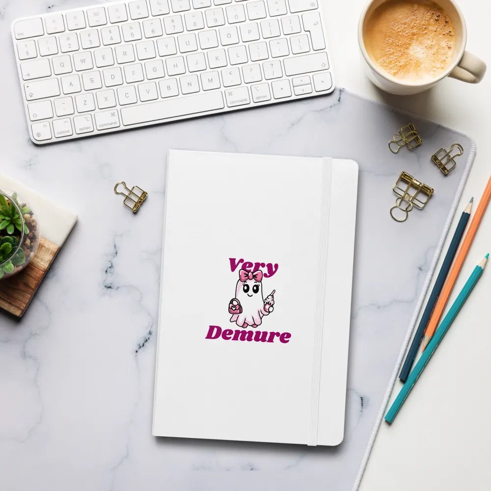 Very Demure Cute Ghost Hardcover Bound Lined Notebook product image (9)