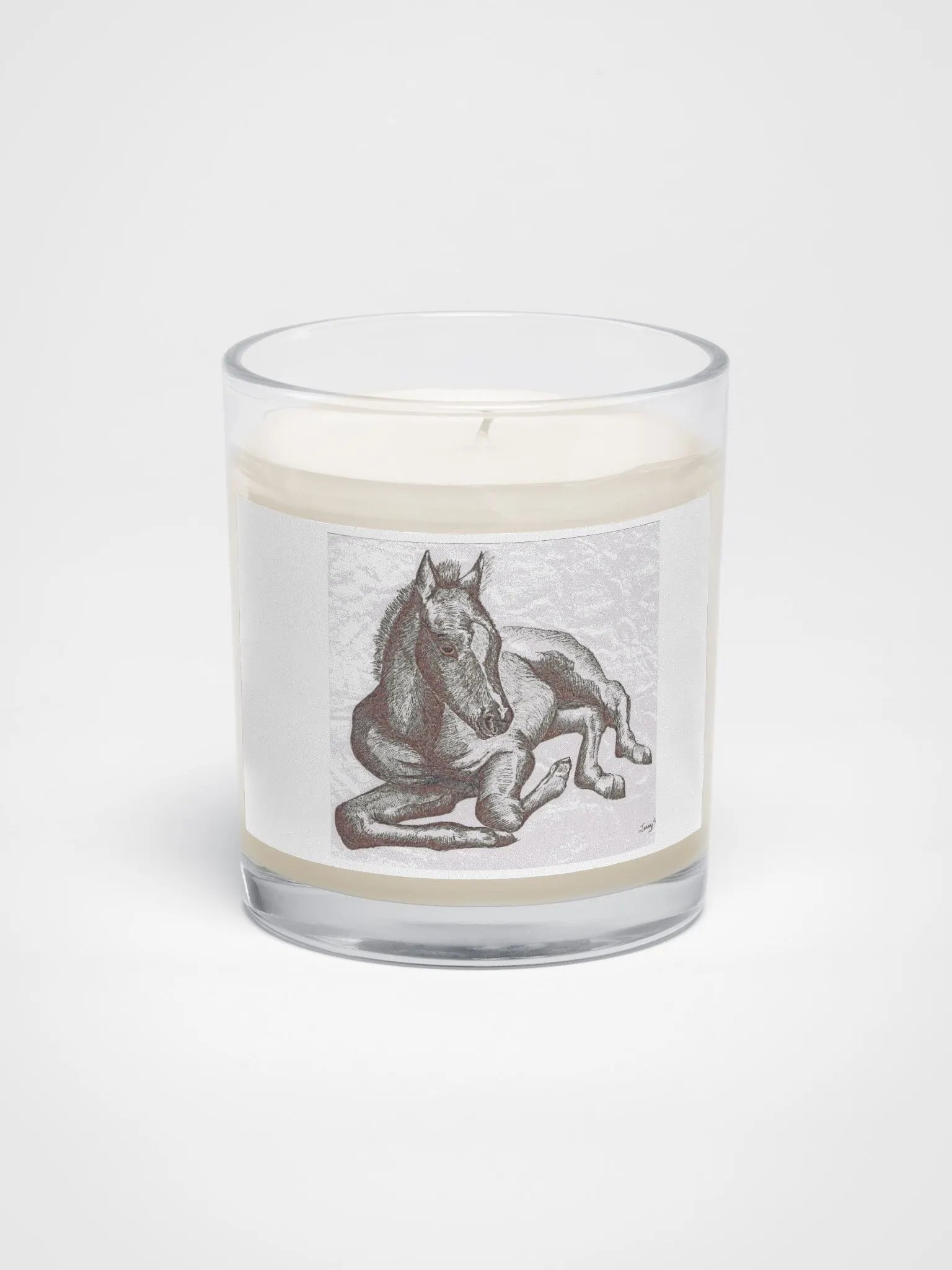 Foal lying down candle product image (1)