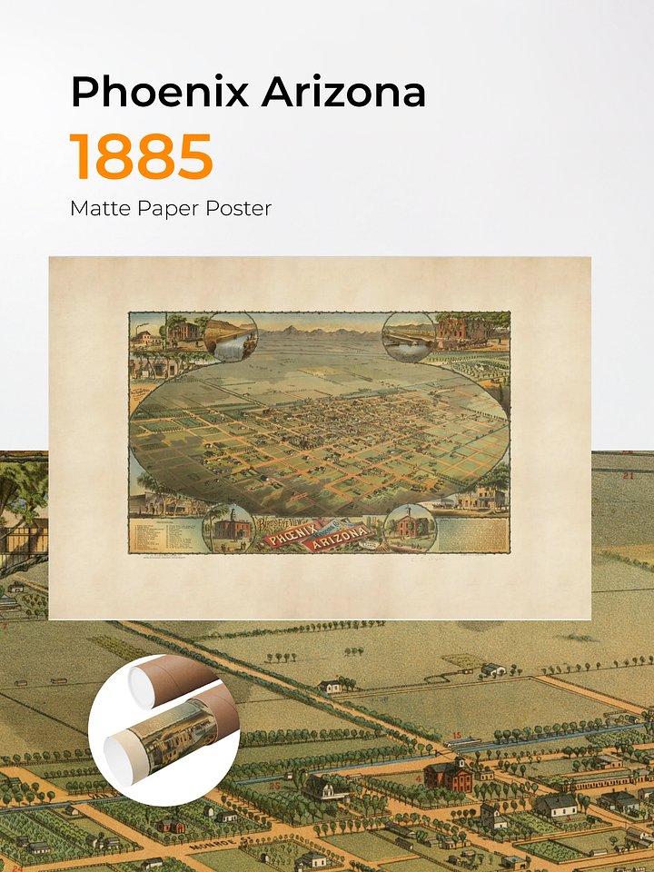 Phoenix Arizona 1885 (Unframed Poster Print) product image (1)