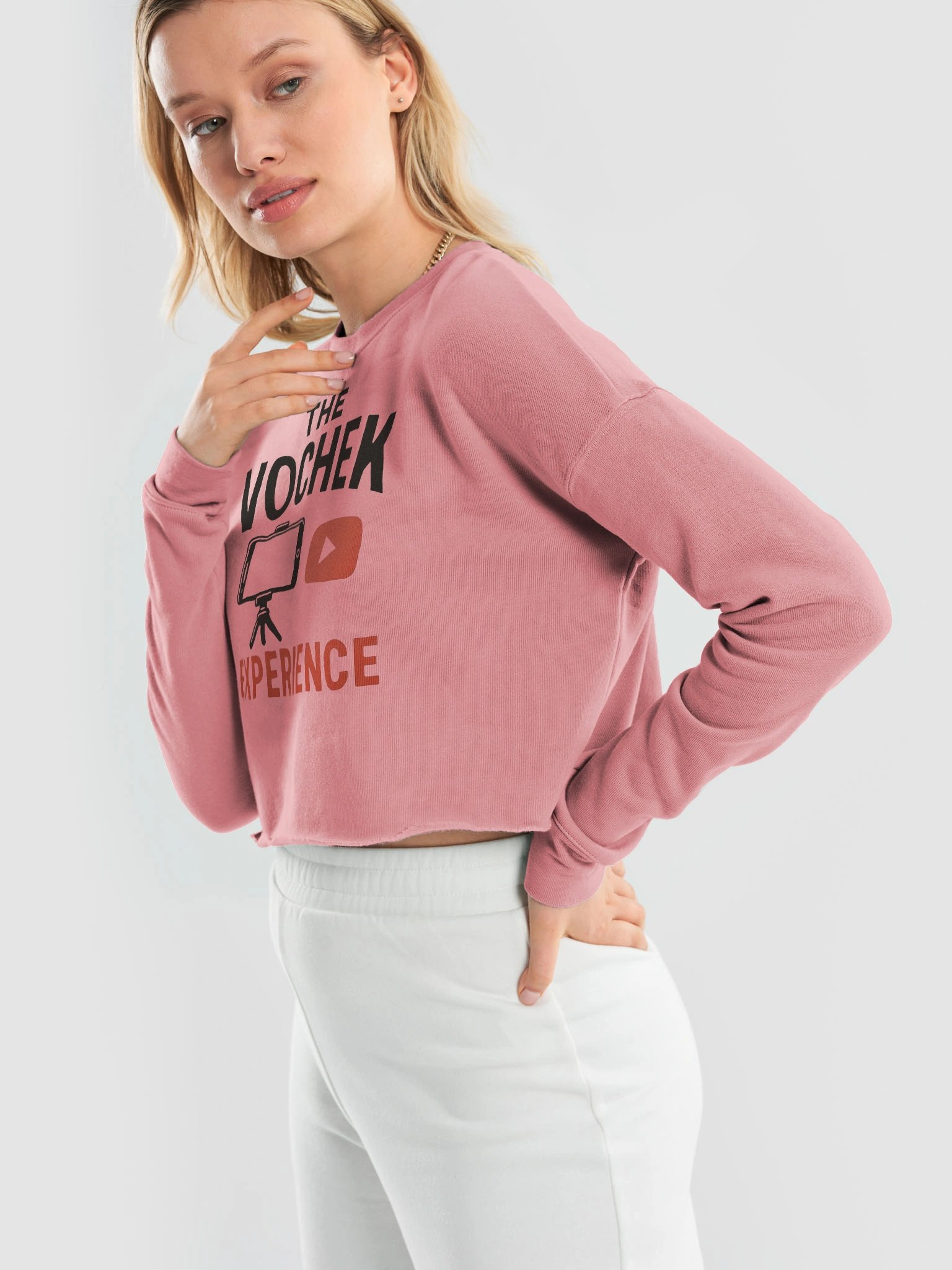 The Vochek Experience Logo Women's Fleece Crop Sweatshirt product image (10)