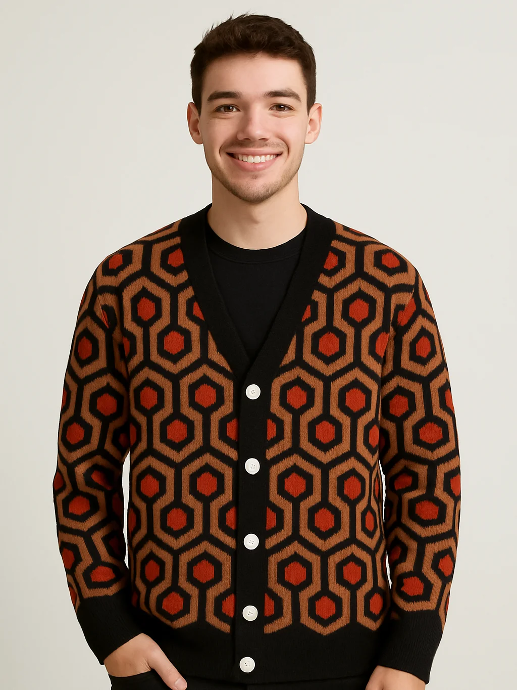 The Overlook Hotel Carpet Pattern Knitted Cardigan Sweater product image (13)