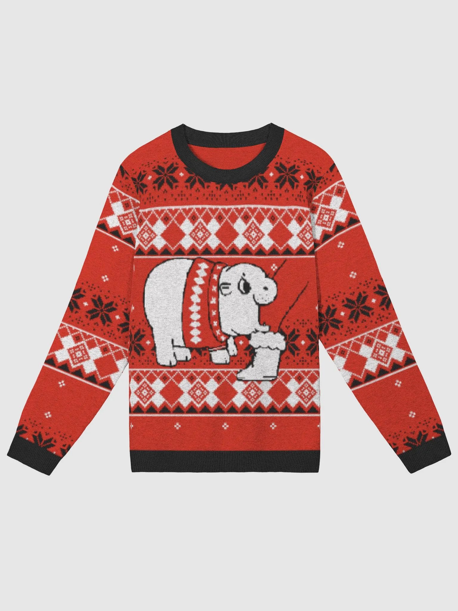 MOODENG'S ARTIC KNITTED CREWNECK SWEATER! product image (1)