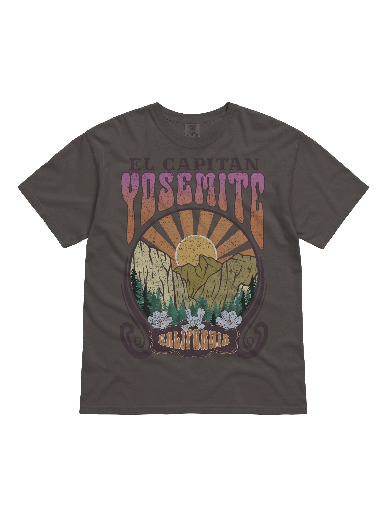 El Capitan Yosemite California Shirt – Vintage Mountain Sunset Retro National Park Tee product image (4)