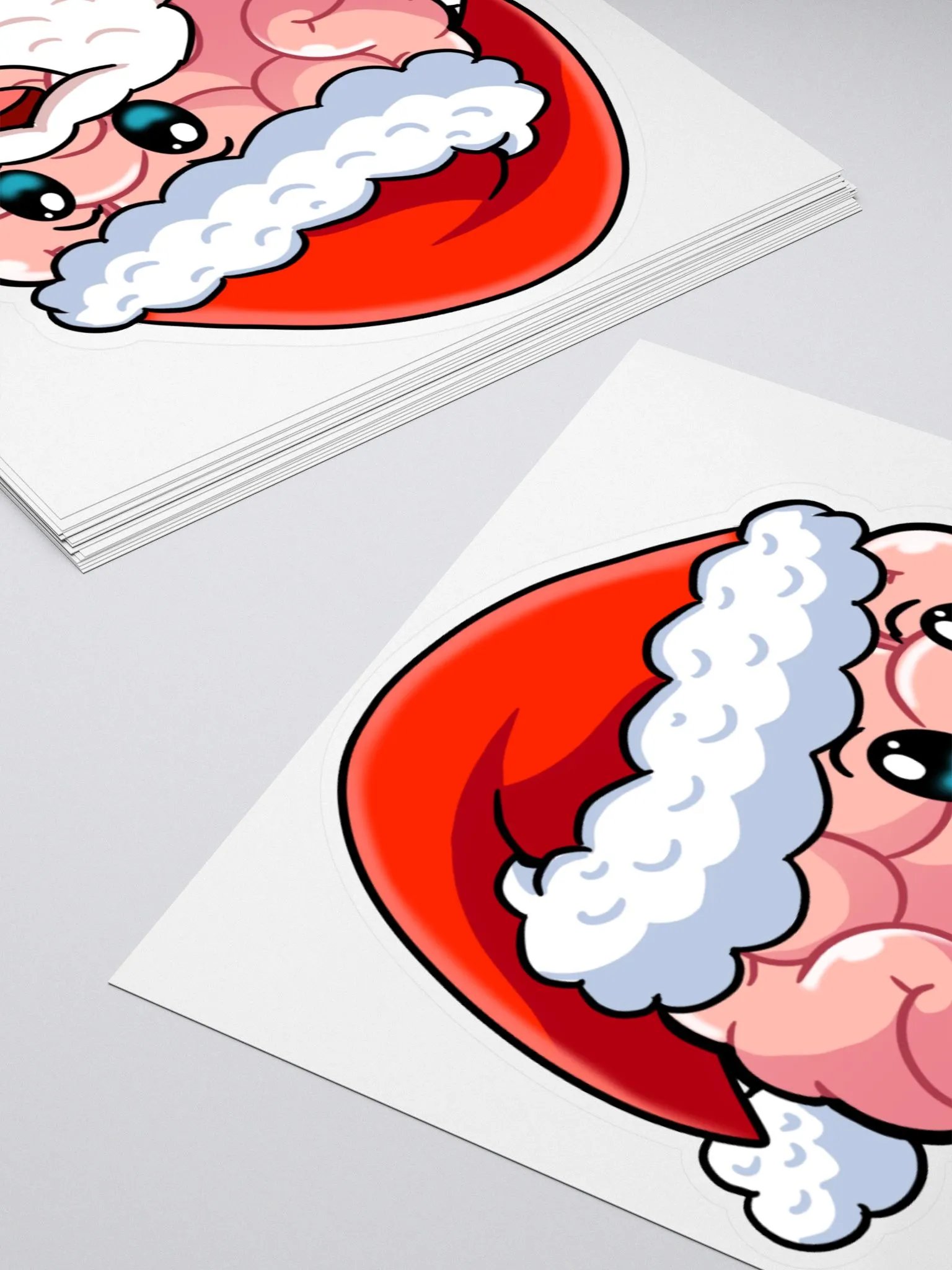 Santa Brain Kiss Cut Stickers product image (11)