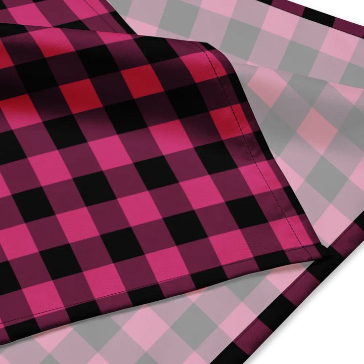 Bright Pink Buffalo Check Bandana product image (2)