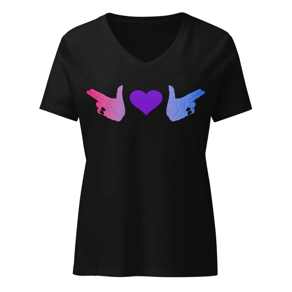 Finger Guns (bi flag) V Neck product image (1)