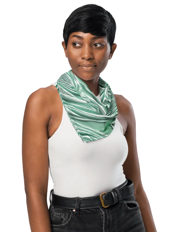 Seafoam Green Animal Print Painted Bandana product image (1)
