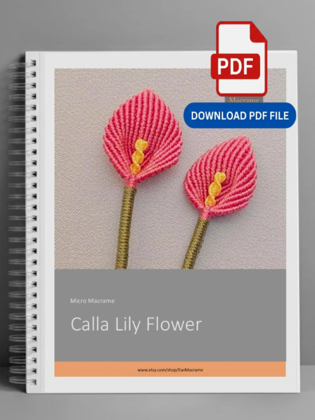 Micro Macrame Calla Lily – Photo Tutorial product image (2)