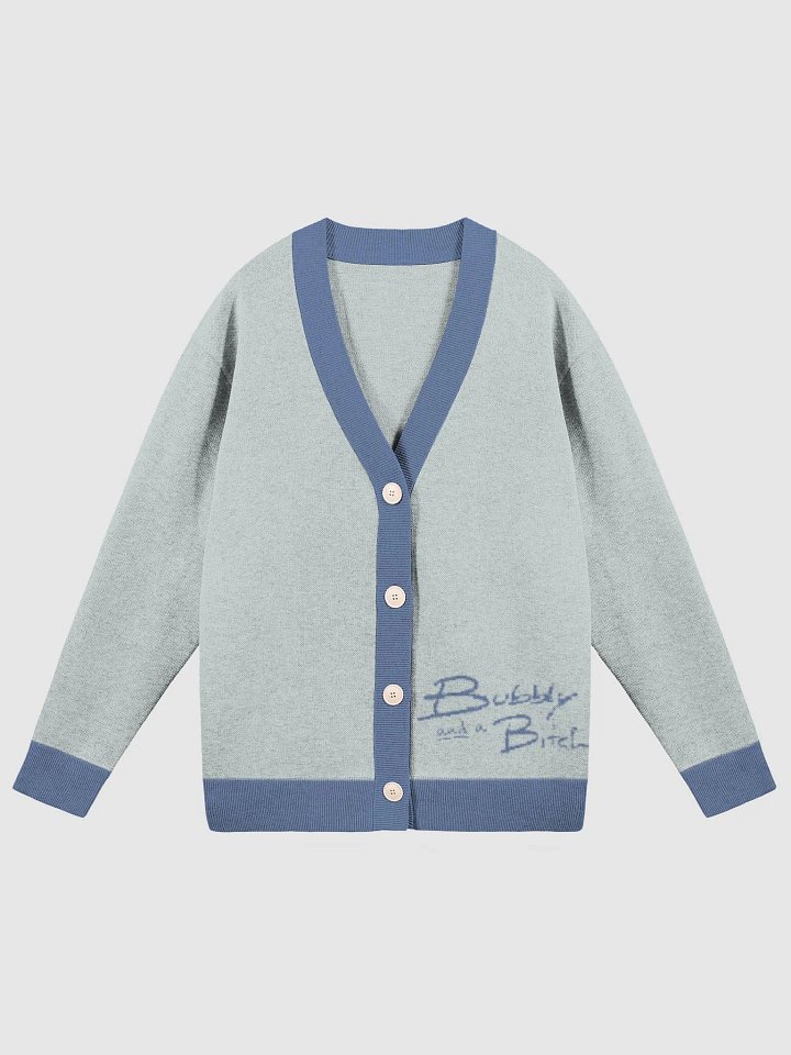 Bubbly and a B*tch (sm. duotone light blue) knitwear cardigan product image (3)