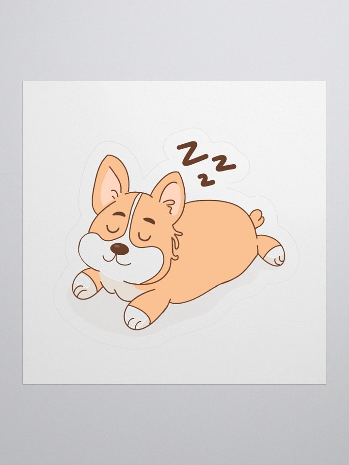 Sleeping Corgi Sticker product image (1)