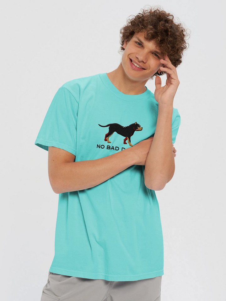 No Bad Dogs T-Shirt(Embroidered) of an American Bully(Black & Tan) product image (2)