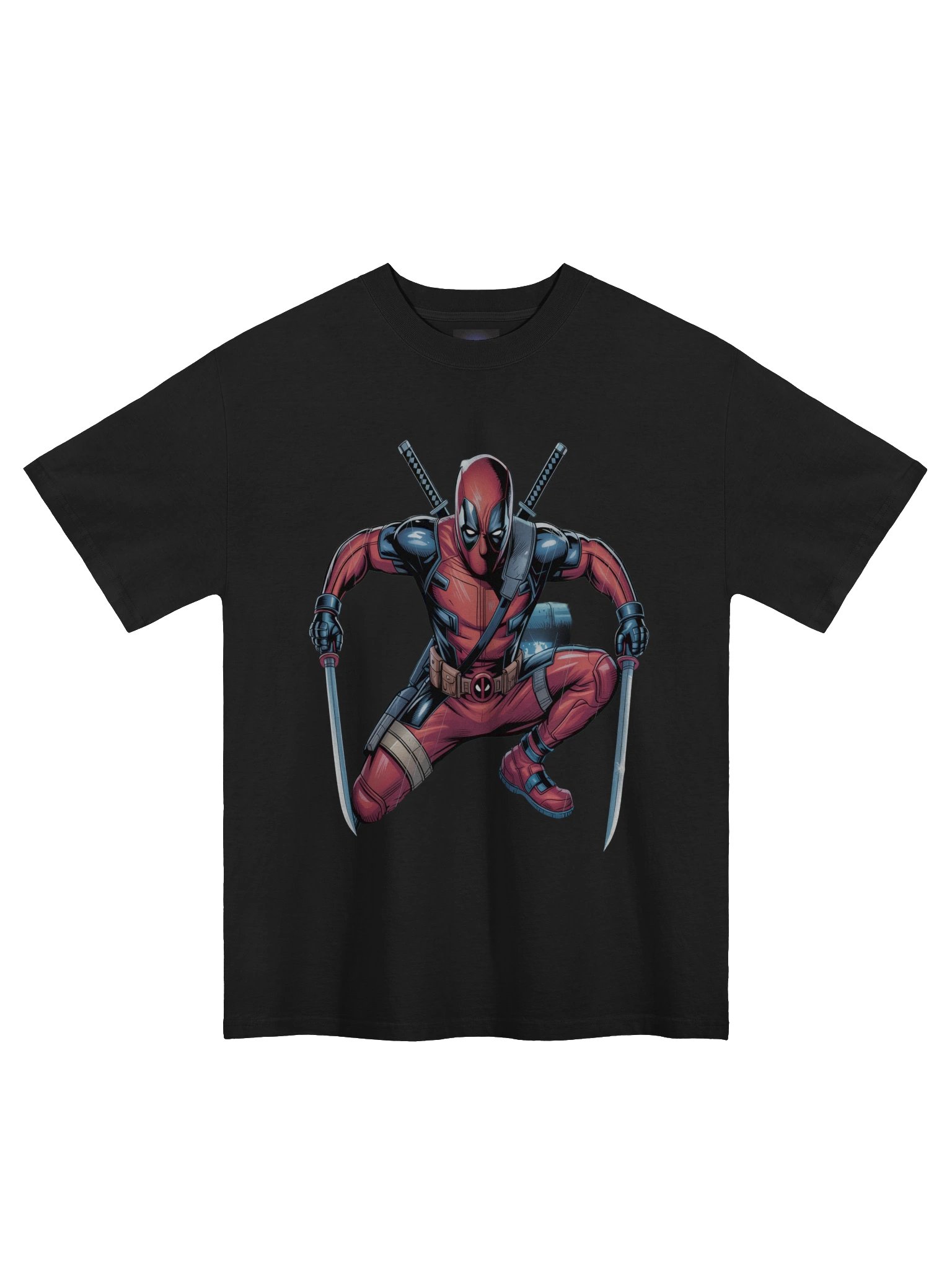 Deadpool Dual Blade Eclipse Oversized Faded T-Shirt product image (3)