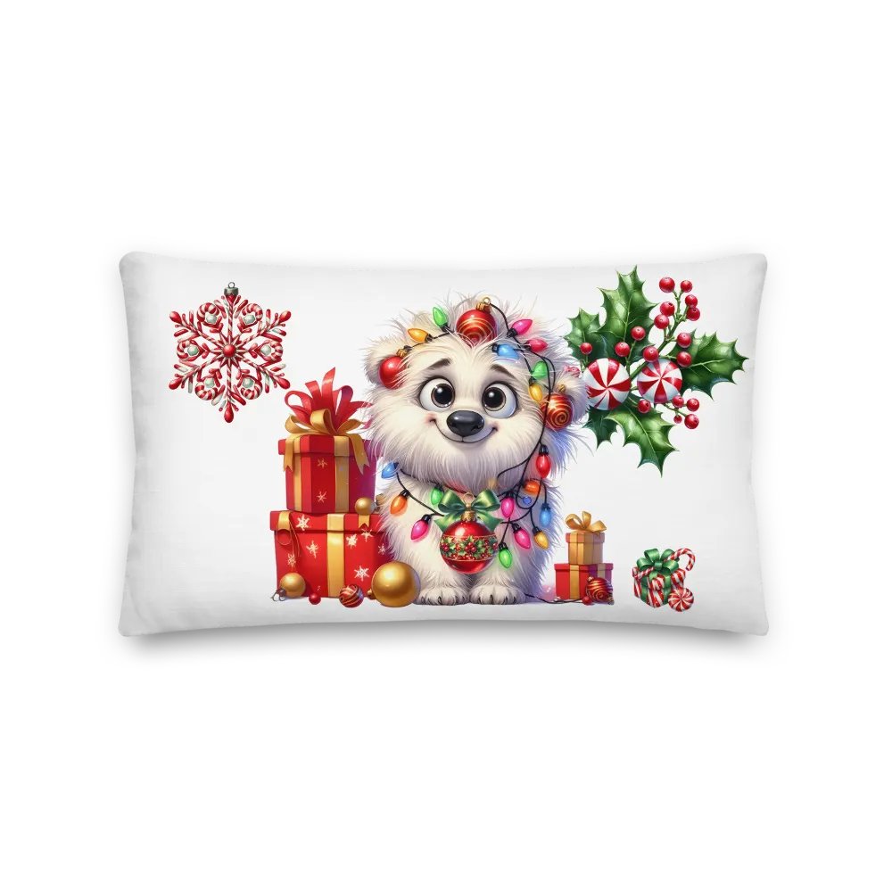 Christmas Pillow - Festive Baby Polar Bear product image (1)