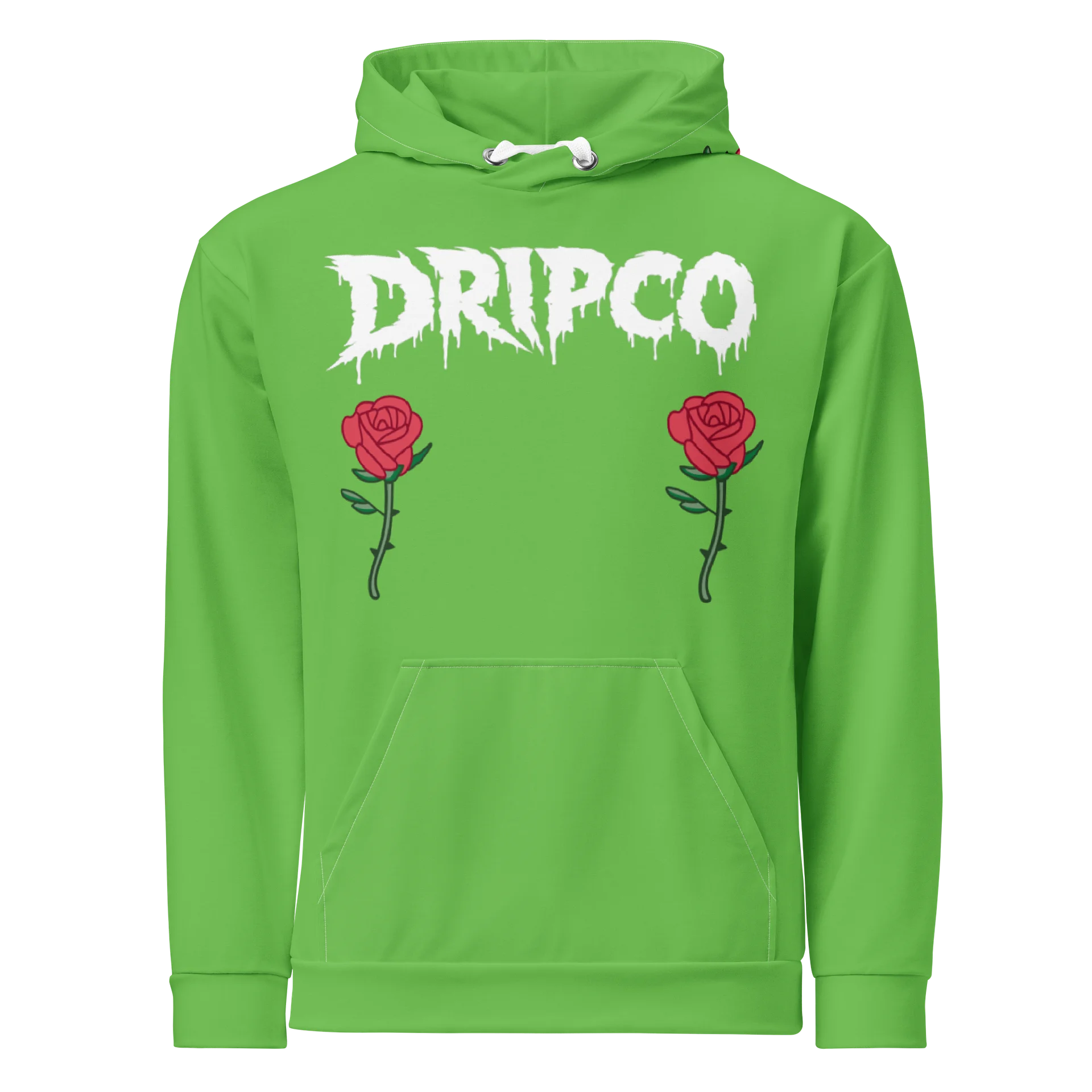 DRIPCO Green Drip Rose Hoodie product image (1)