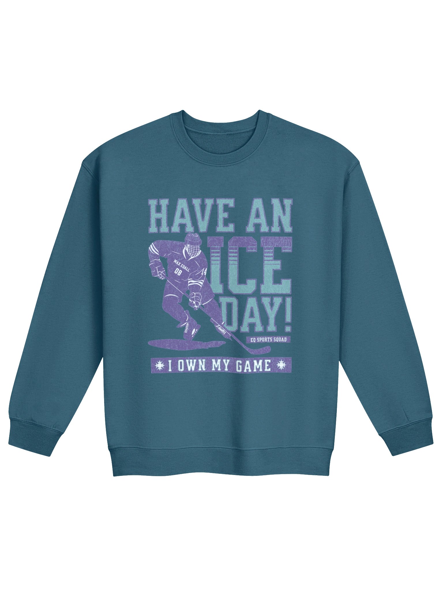 Urban Hockey EQALL® Originals Sporty Moves Vibe_Crewneck Unisex Sweatshirt_Purple_Green product image (2)