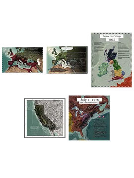 Digital History Map Bundle: 3 + 2 Free