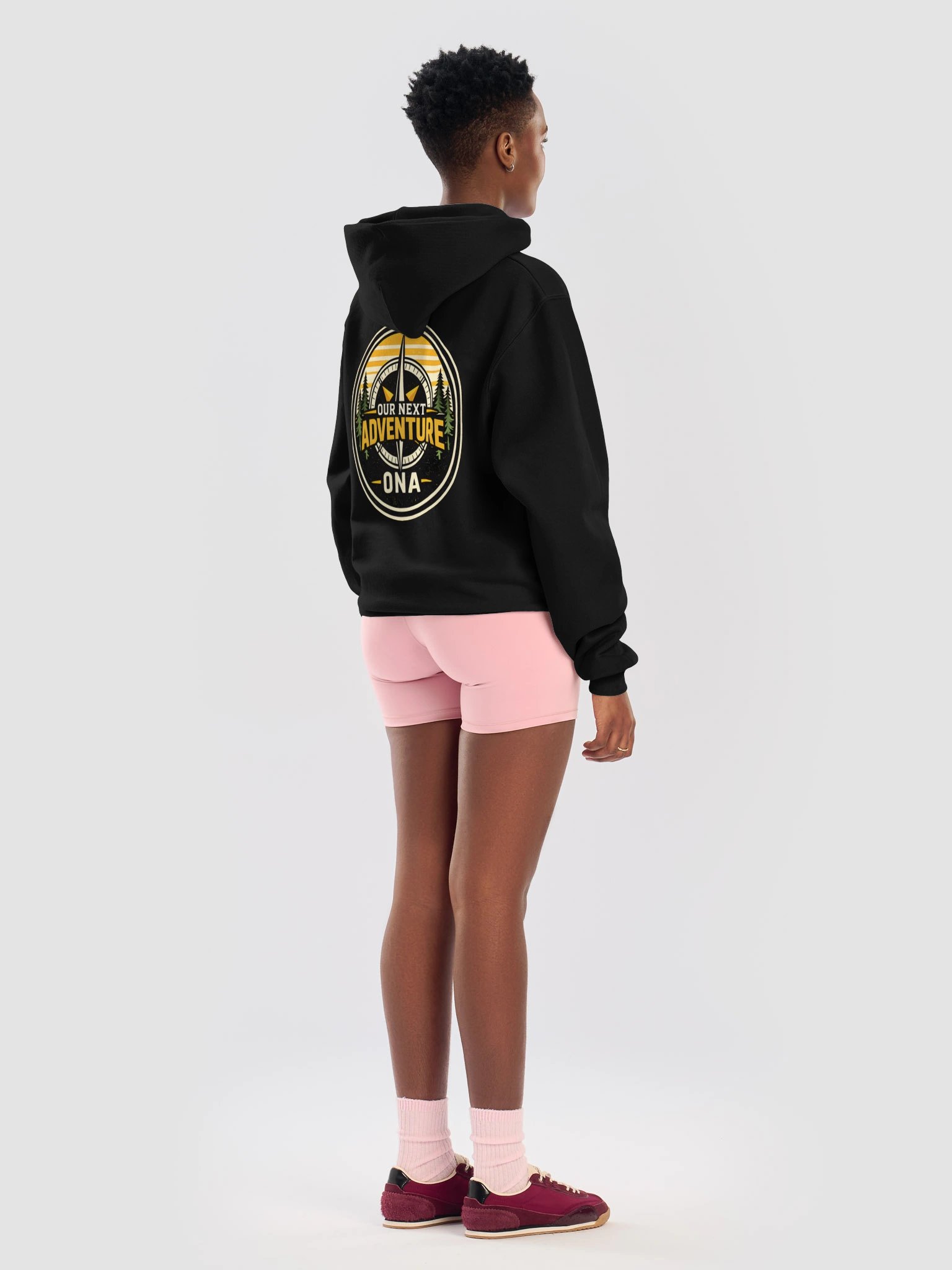 ONA Sunset Compass Hoodie in Black product image (8)